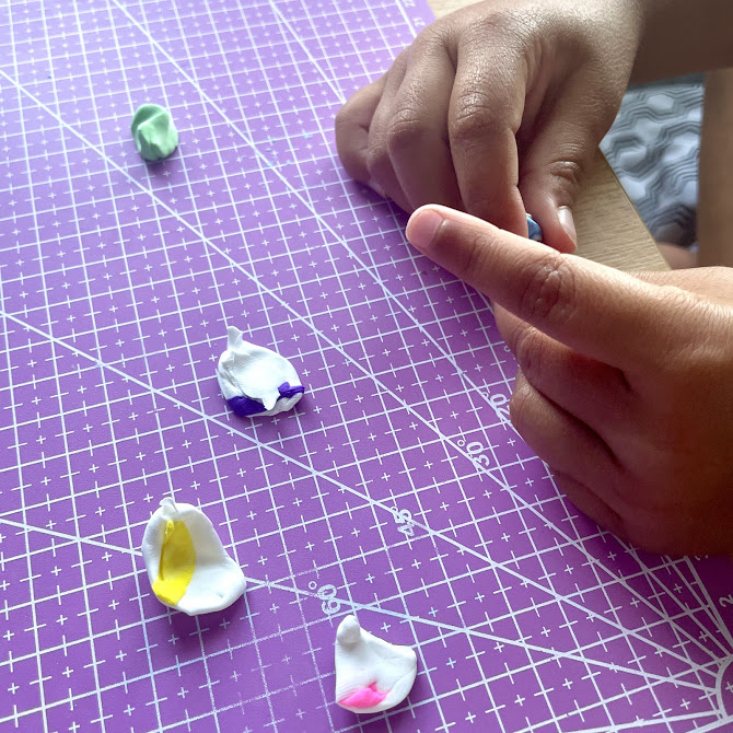 foam clay : mélange des couleurs