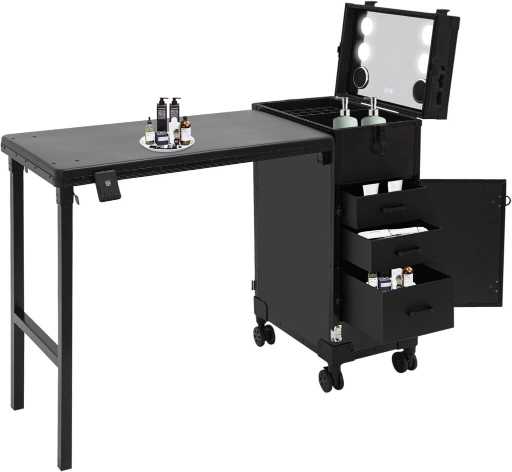 valise de rangement avec table