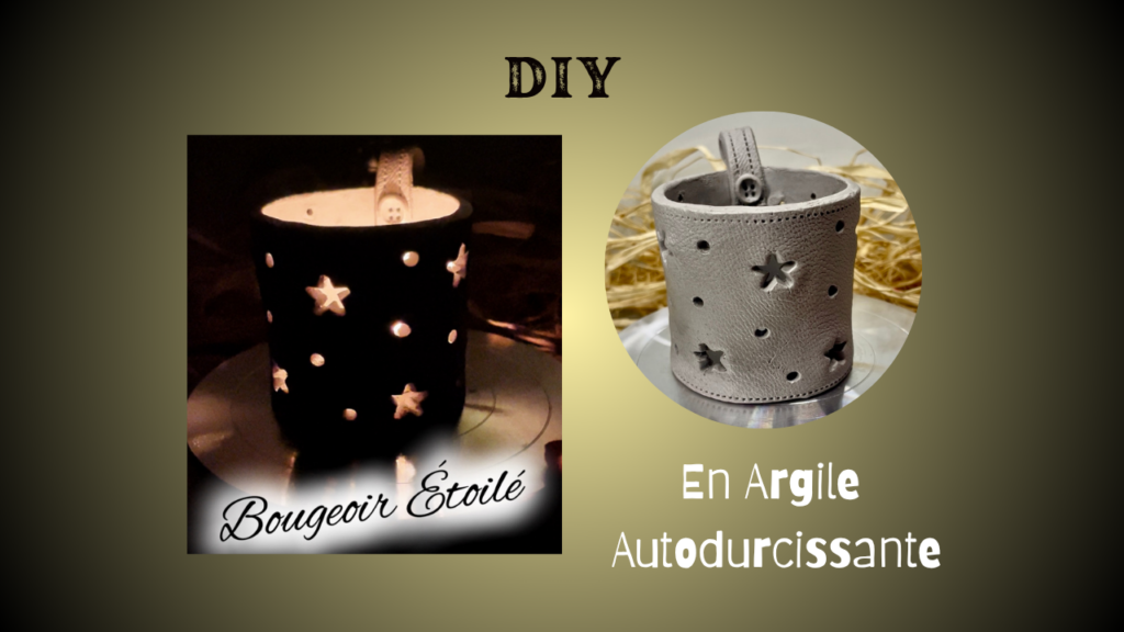 bougeoir argile autodurcissante