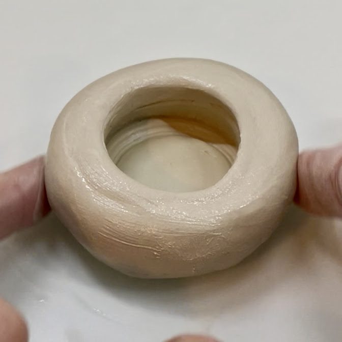 base de bougeoir argile autodurcissante