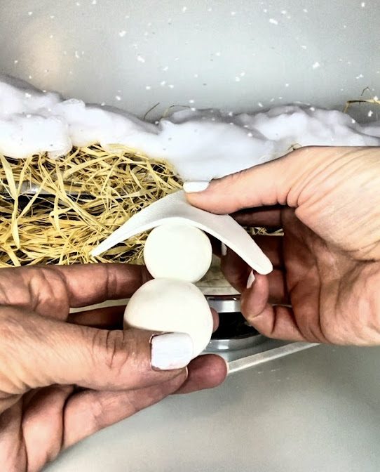 modelage chapeau de bonhomme de neige en pate autodurcissante