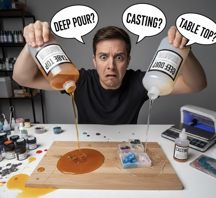 Les differents types de résine époxy : "casting", "deep pour", "table top", laquelle choisir ?