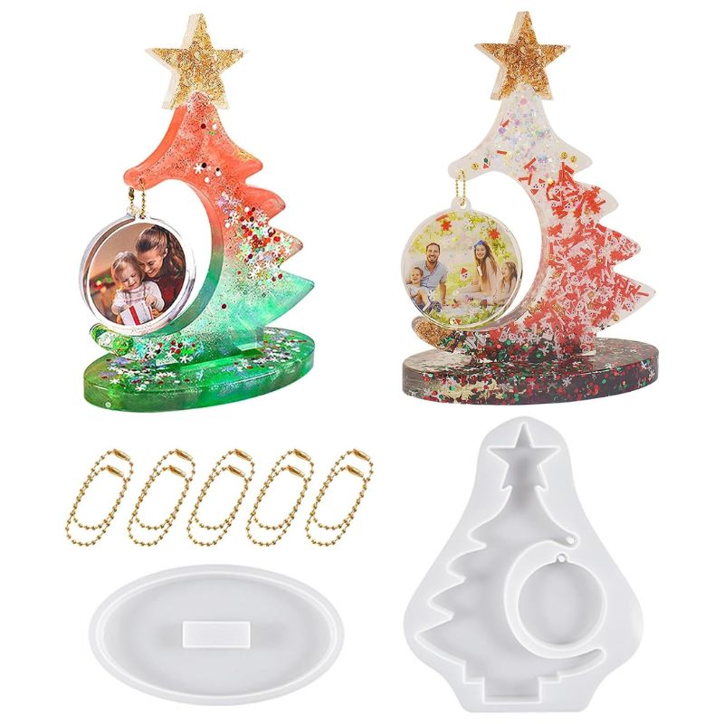 moule resine epoxy cadre photo sapin noel