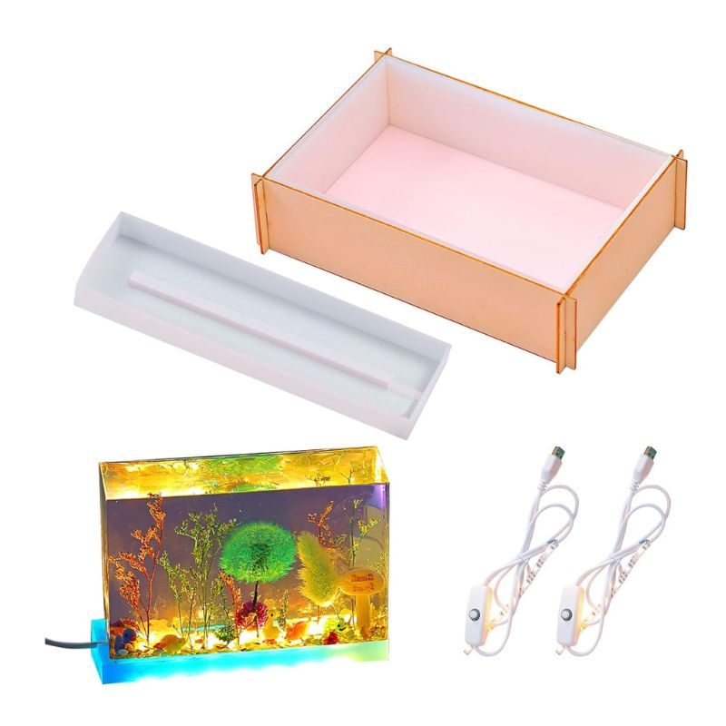 moule resine epoxy lampe bloc led