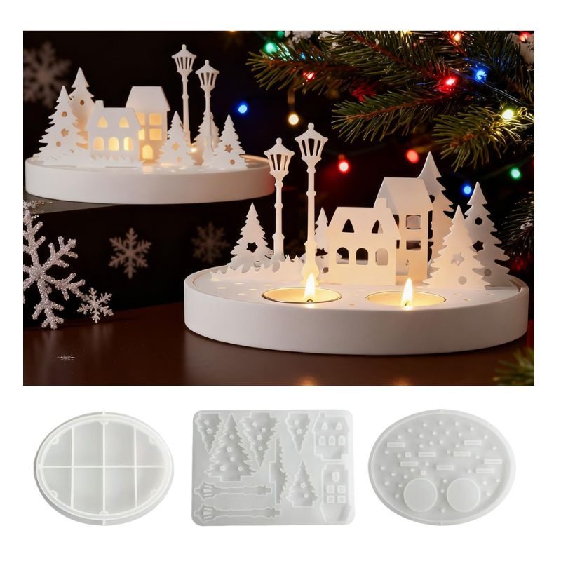 moule resine epoxy village noel