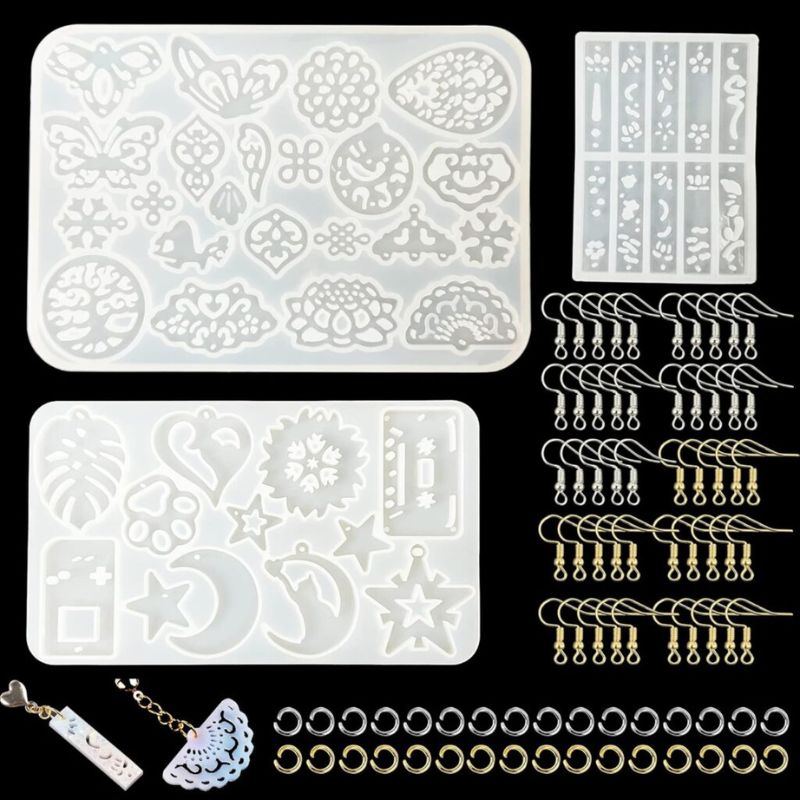 moule boucle d'oreille resine uv. Moule resine papillion.